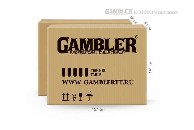 Теннисный стол всепогодный GAMBLER Edition Outdoor GREEN Теннисный стол всепогодный GAMBLER Edition Outdoor GREEN