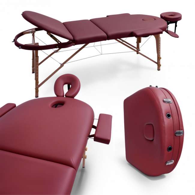 Массажный стол UNIX Med Comfort 3 Section Burgundy