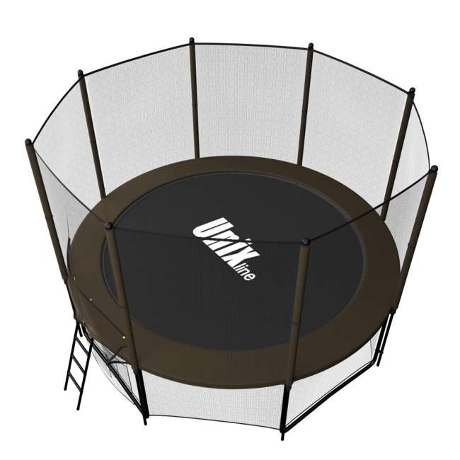 Батут с сеткой UNIX line 8 ft Black / Brown (outside) Батут с сеткой UNIX line 8 ft Black / Brown (outside)