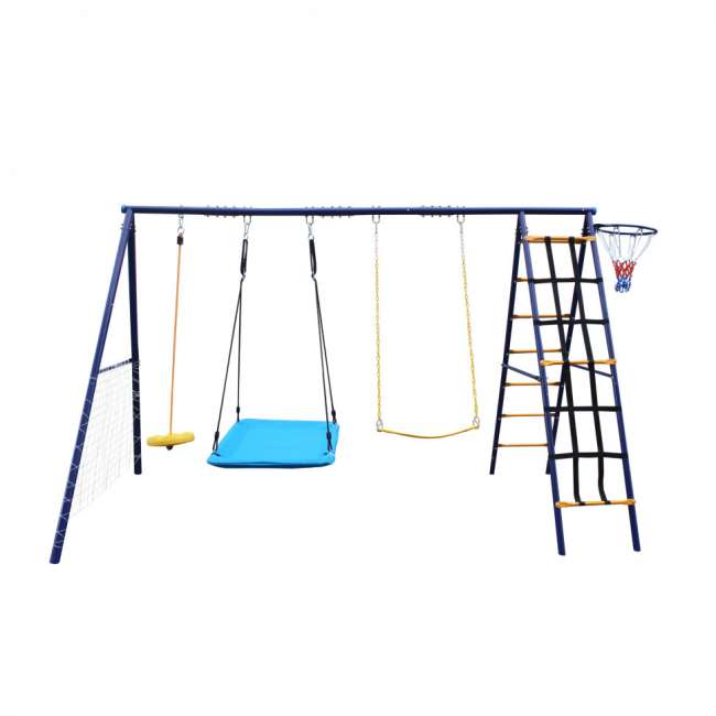 Детский комплекс уличный игровой с воротами UNIX Kids 7 в 1 Blue PL7IN1BL Детский комплекс уличный игровой с воротами UNIX Kids 7 в 1 Blue PL7IN1BL