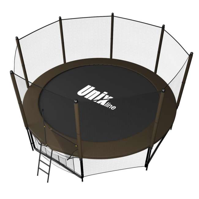 Батут с сеткой UNIX line 12 ft Black / Brown (outside) Батут с сеткой UNIX line 12 ft Black / Brown (outside)