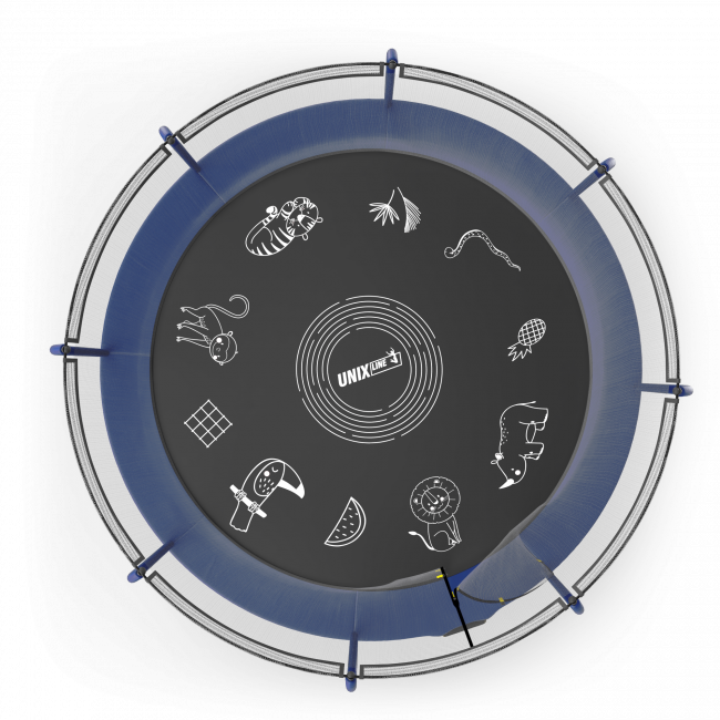 Батут UNIX line SUPREME GAME 14 ft Blue Батут UNIX line SUPREME GAME 14 ft Blue