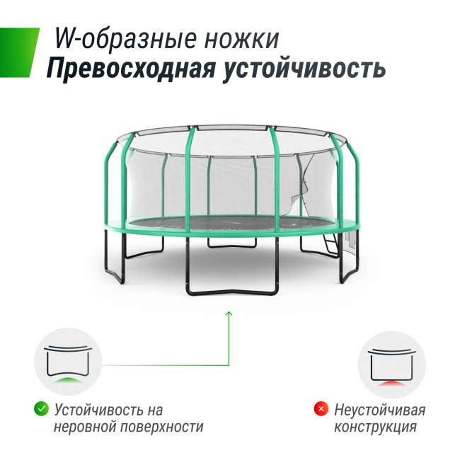Батут UNIX line SUPREME GAME 16 ft Green Батут UNIX line SUPREME GAME 16 ft Green