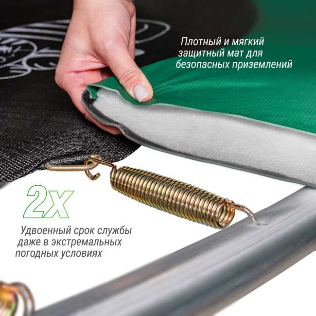 Батут UNIX line SUPREME GAME 16 ft Green Батут UNIX line SUPREME GAME 16 ft Green