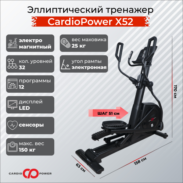 Эллиптический тренажер CardioPower X52 Эллиптический тренажер CardioPower X52