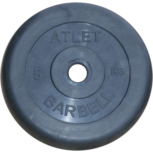Диски обрезиненные Barbell Atlet 51 мм черные, вес от 1,25 до 25 кг в ассортименте Диски обрезиненные Barbell Atlet 51 мм черные, вес от 1,25 до 25 кг в ассортименте