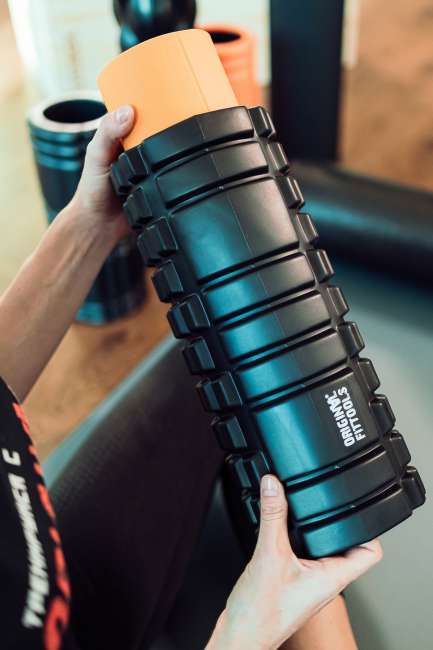 Цилиндр массажный Original FitTools 33 x 14 см черный двойной FT-DOUBLE-ROLL Цилиндр массажный Original FitTools 33 x 14 см черный двойной FT-DOUBLE-ROLL