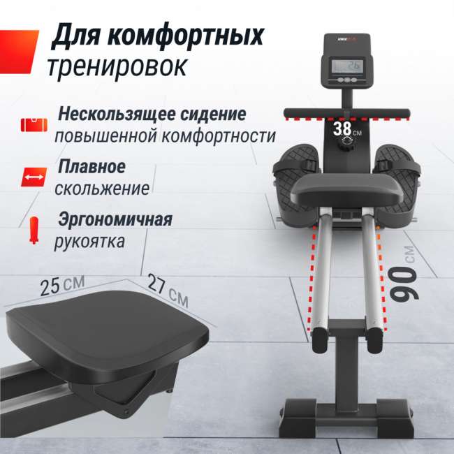 Гребной тренажер UNIX Fit Techno Rower 360 Гребной тренажер UNIX Fit Techno Rower 360