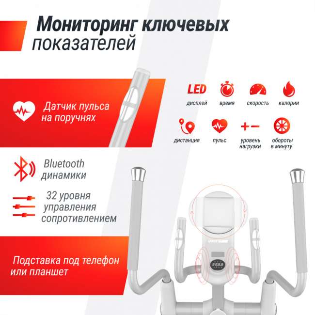 Эллиптический тренажер UNIX Fit MV-850 (Auto Incline) Wood Эллиптический тренажер UNIX Fit MV-850 (Auto Incline) Wood