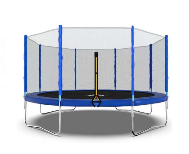 Батут с сеткой DFC Trampoline Fitness 14 ft синий Батут с сеткой DFC Trampoline Fitness 14 ft синий