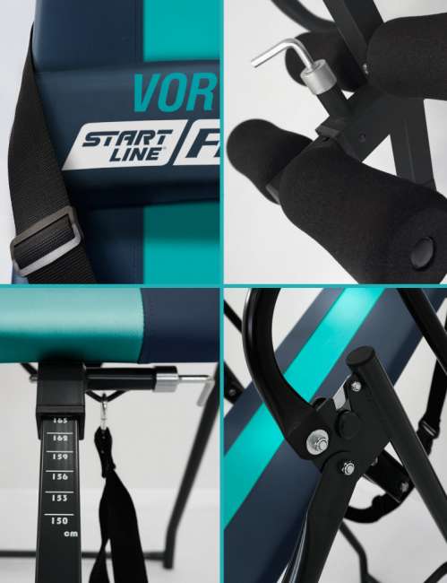 Инверсионный стол Start Line Vortex сине-бирюзовый с подушкой Инверсионный стол Start Line Vortex сине-бирюзовый с подушкой
