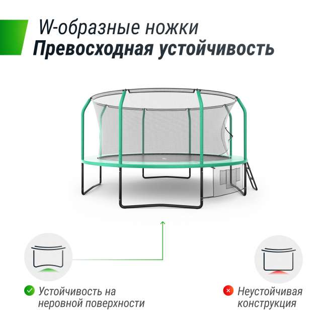 Батут UNIX Line SUPREME GAME 14 ft green Батут UNIX Line SUPREME GAME 14 ft green