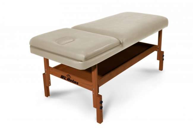 Массажный стол Start Line Relax Comfort бежевый рама темная Массажный стол Start Line Relax Comfort бежевый рама темная