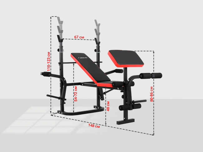 Скамья силовая со стойками UNIX Fit BENCH 120P складная Скамья силовая со стойками UNIX Fit BENCH 120P складная