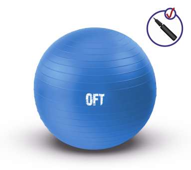 Гимнастический мяч Original Fit. Tools 75 см синий с насосом FT-GBR-75BS