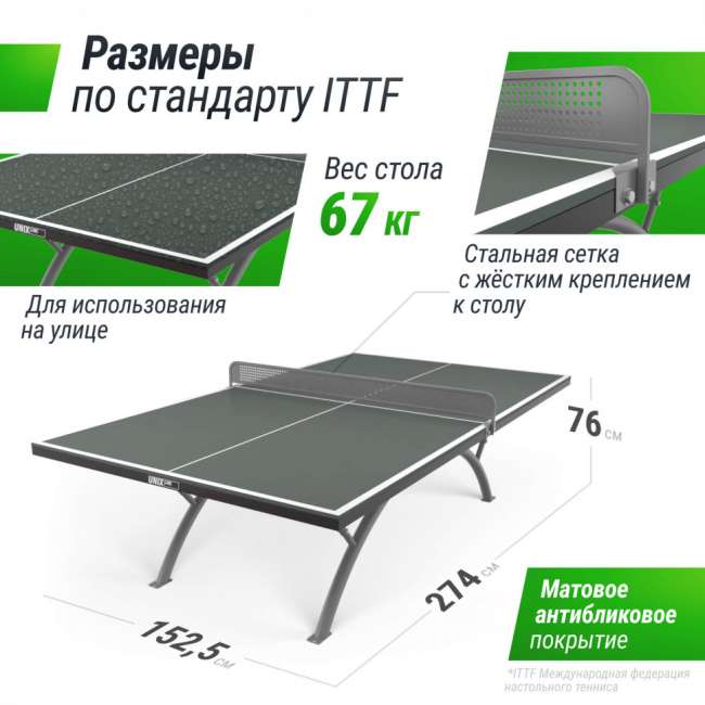 Антивандальный теннисный стол UNIX Line 14 mm SMC (Grey/Grey) Антивандальный теннисный стол UNIX Line 14 mm SMC (Grey/Grey)