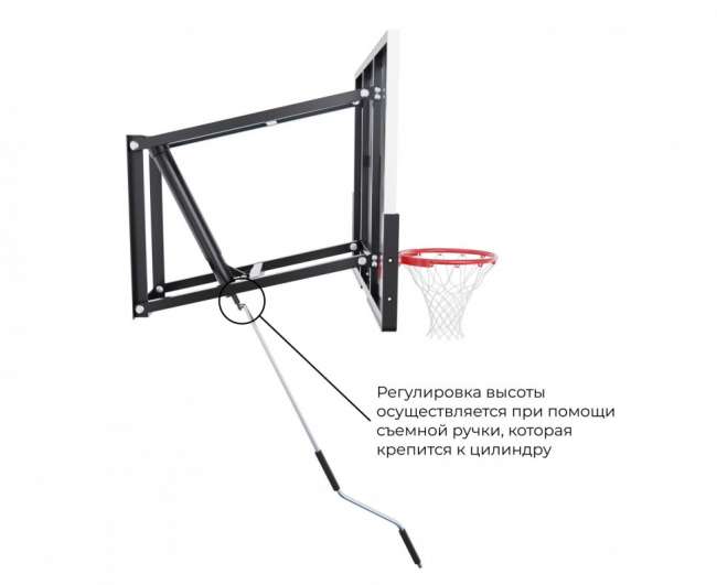Баскетбольный щит DFC 48" (120 x 80 см) PC2.5MM120 со съёмным регулятором высоты Баскетбольный щит DFC 48" (120 x 80 см) PC2.5MM120 со съёмным регулятором высоты